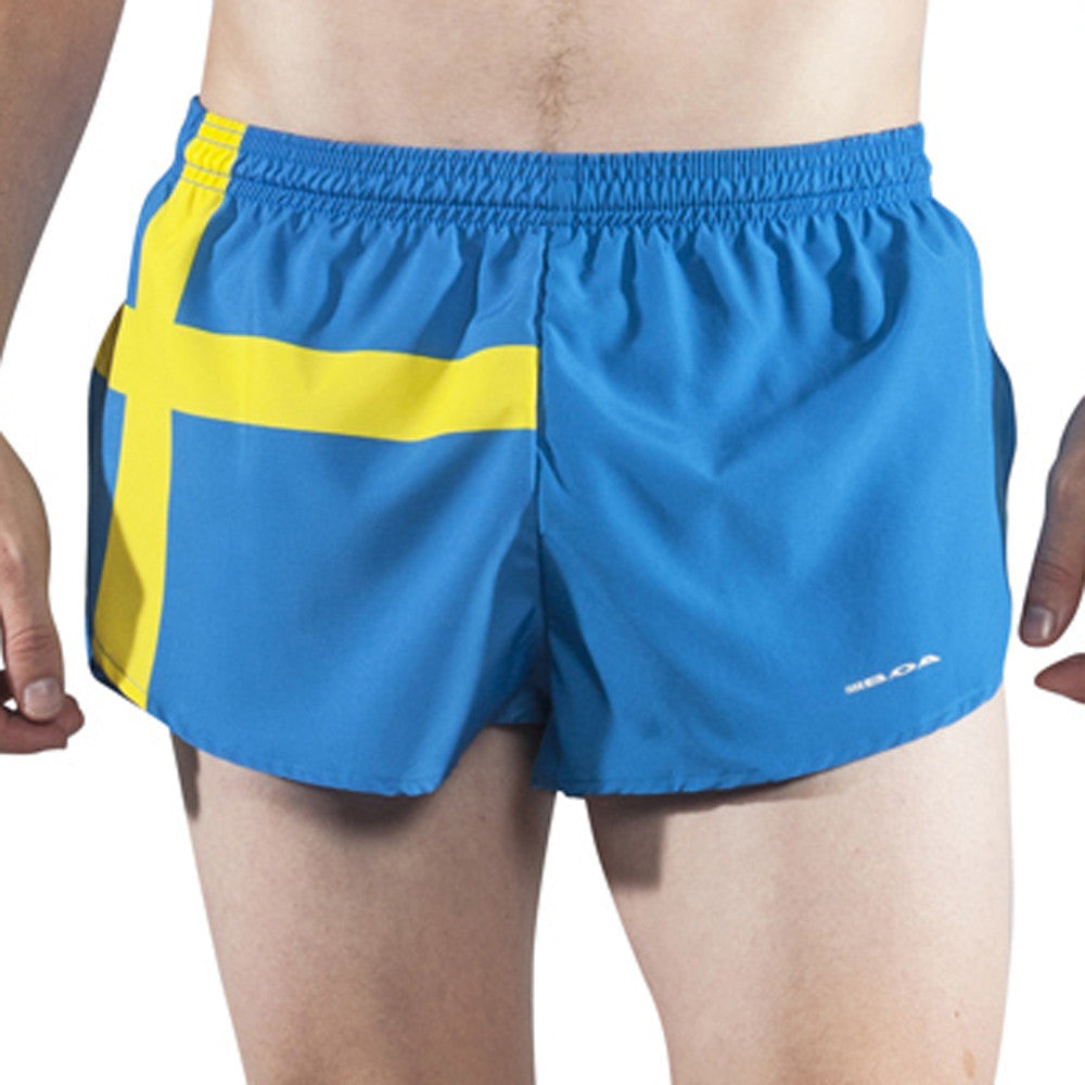 Men's Flag 1" Elite Split Shorts - Sweden