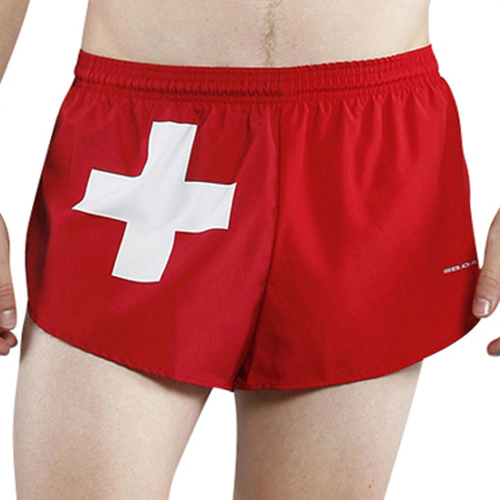 Men's Flag 1" Elite Split Shorts - Switzerland