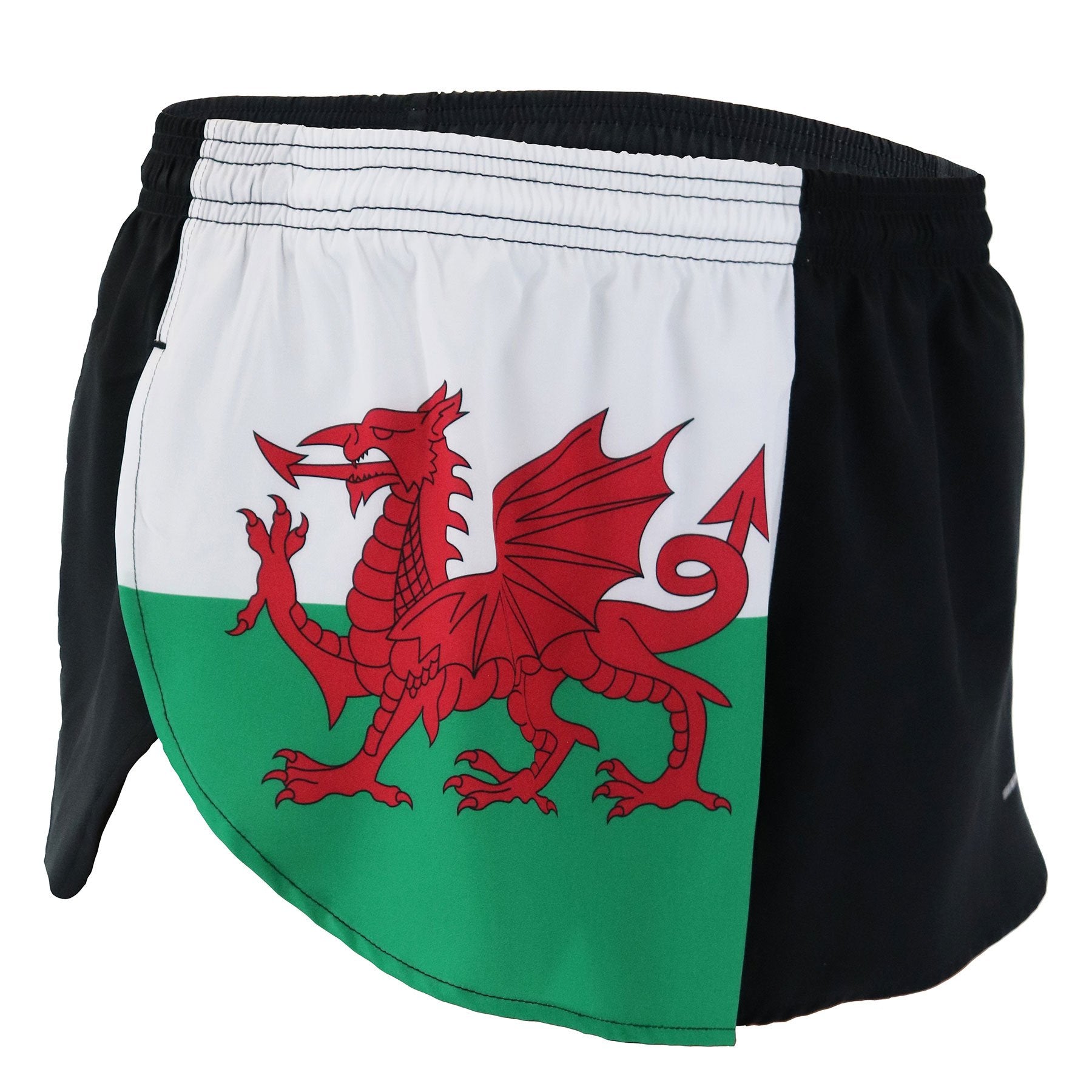 Men's Flag 1" Elite Split Shorts [U-Z] - Wales