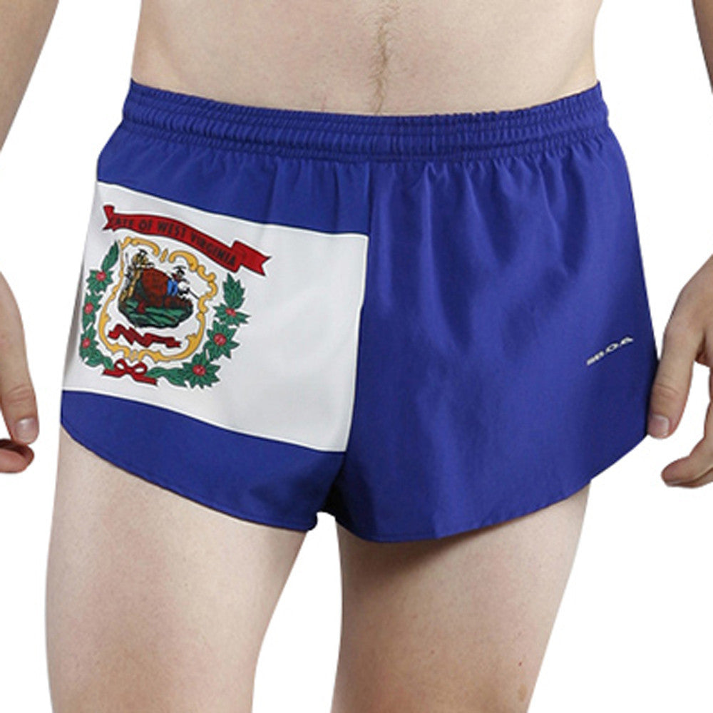 Men's Flag 1" Elite Split Shorts [U-Z] - West Virginia