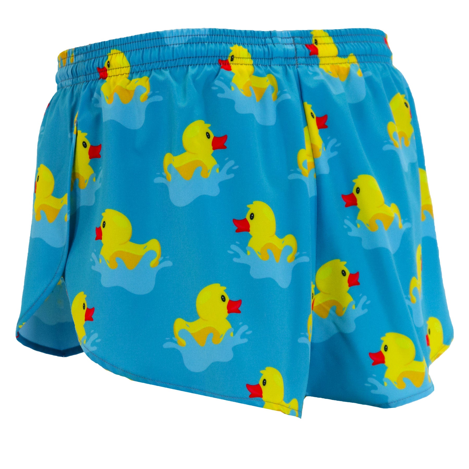 Men's Printed 1" Elite Split Shorts - Rubber Duckie