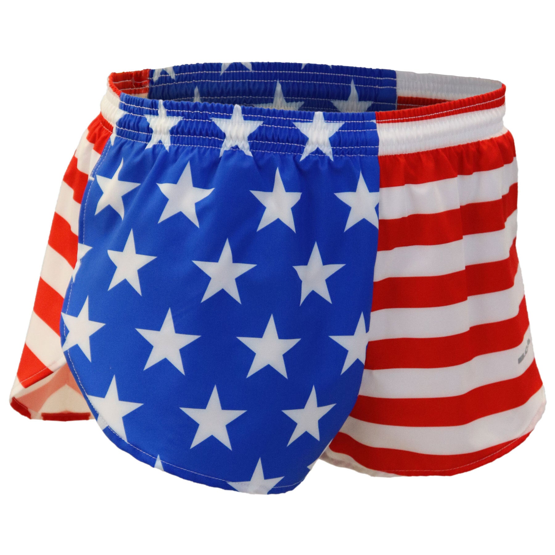 Men's 7 Elastic Waist American Flag Swim Shorts - Blue/red L : Target