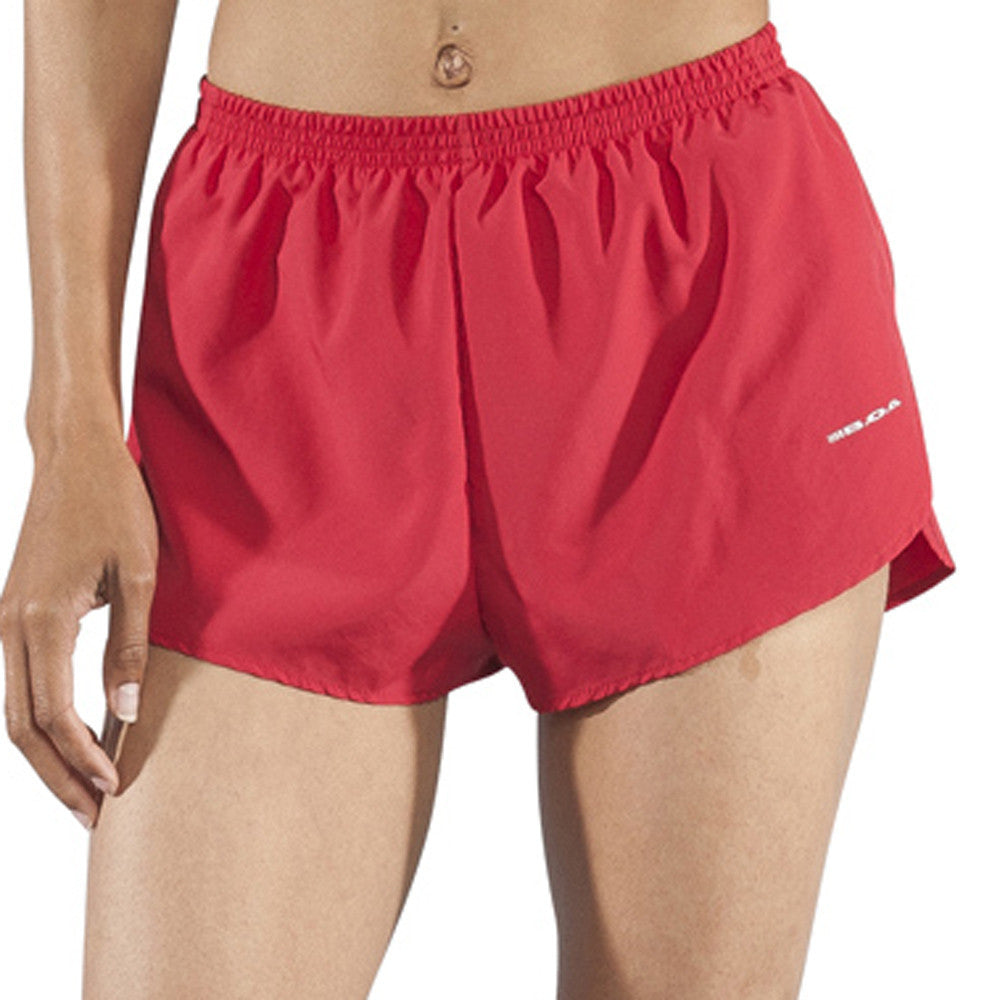 Women's Solid 1" Elite Split Shorts - Red