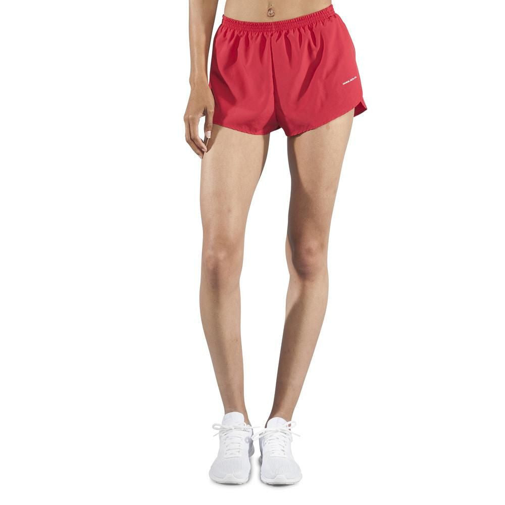 Women's Solid 1" Elite Split Shorts - Red