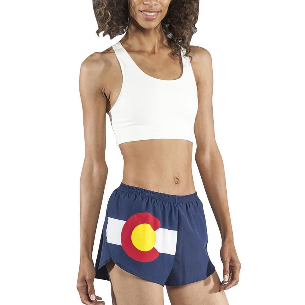 Women's 1" Elite Split Flag Shorts - Colorado