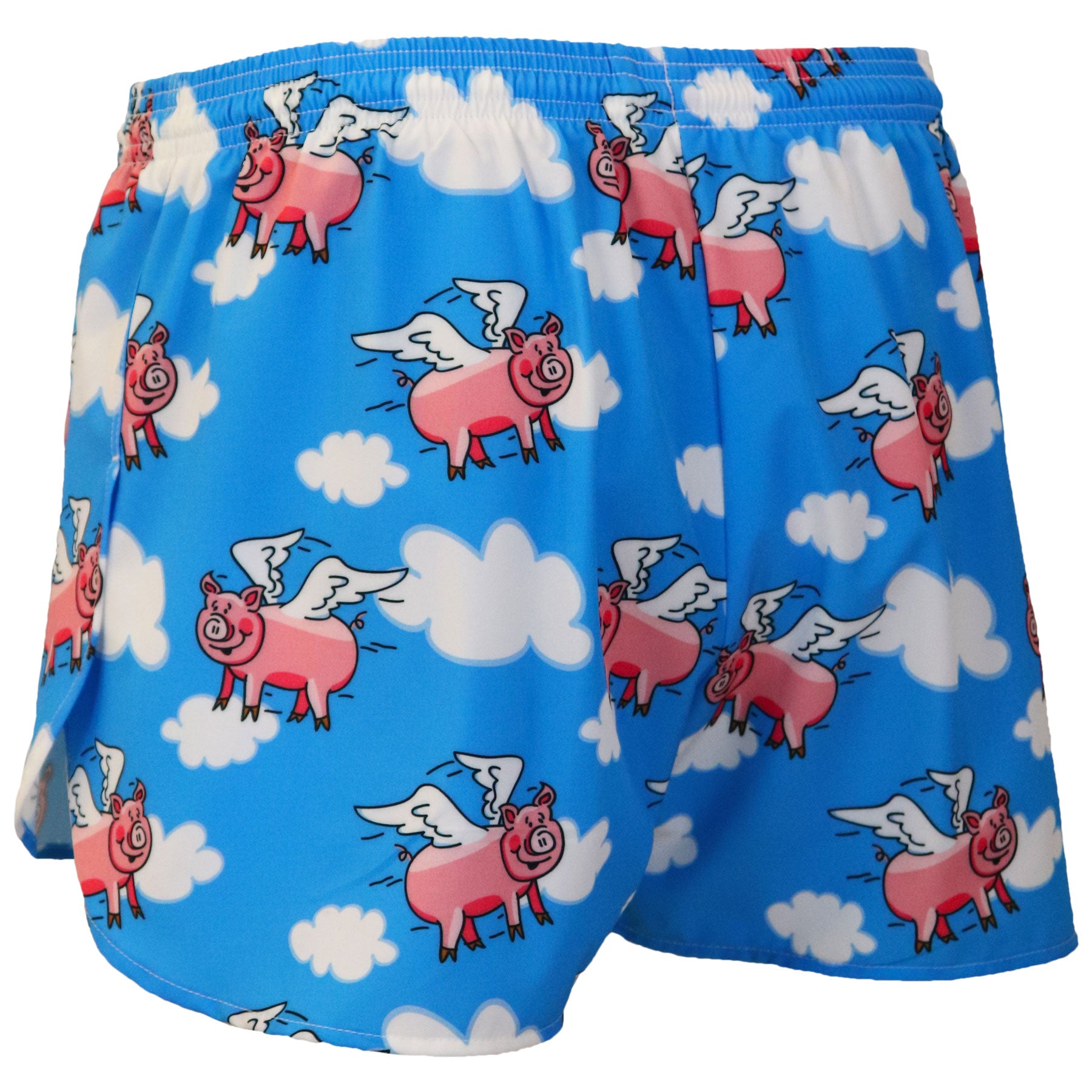 Men's Printed 3" Half Split Shorts - Flying Pig