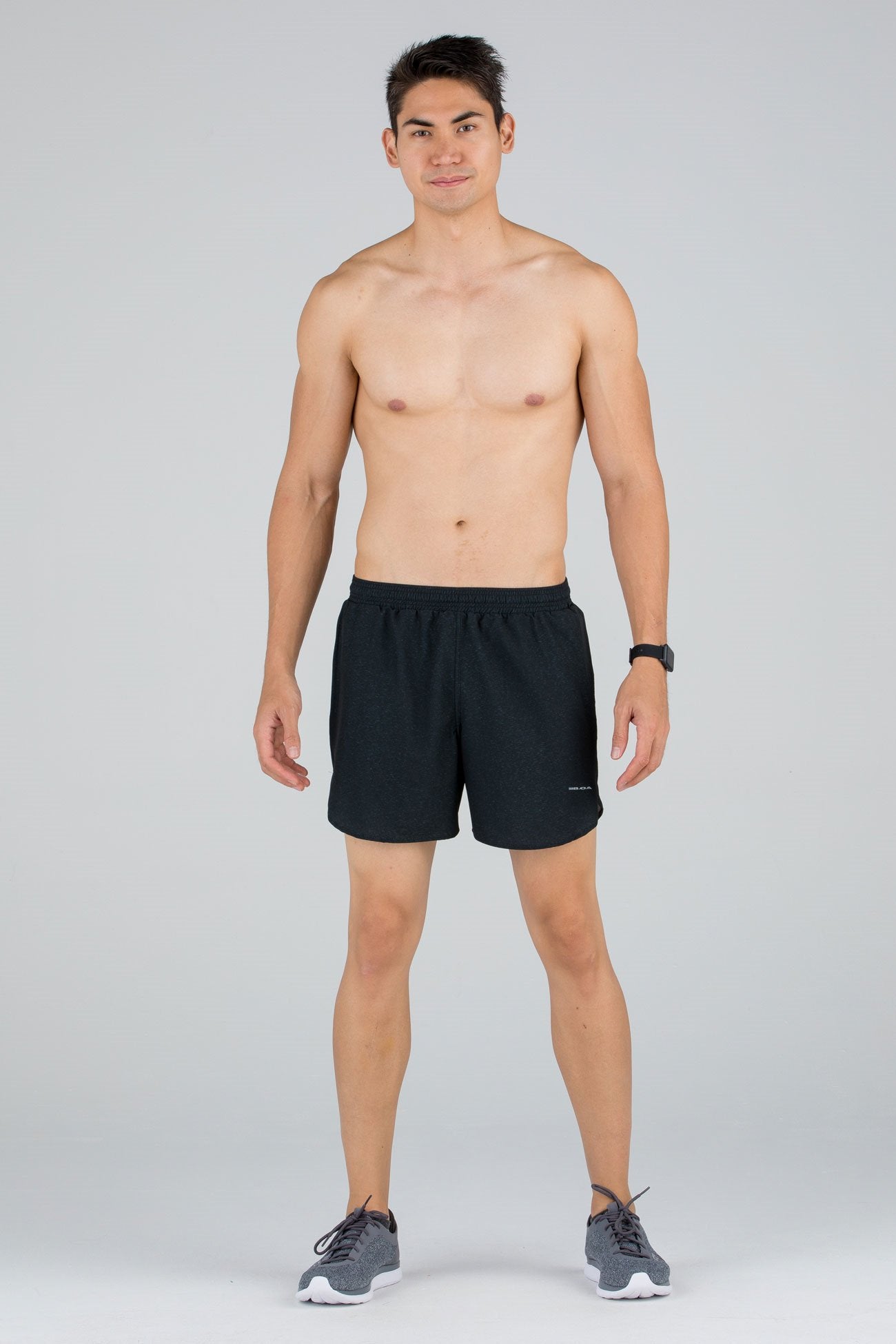 Men's Black 4 Half Split Shorts