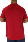 Men's Versatex Canyon Short Sleeve Running Shirt- Red