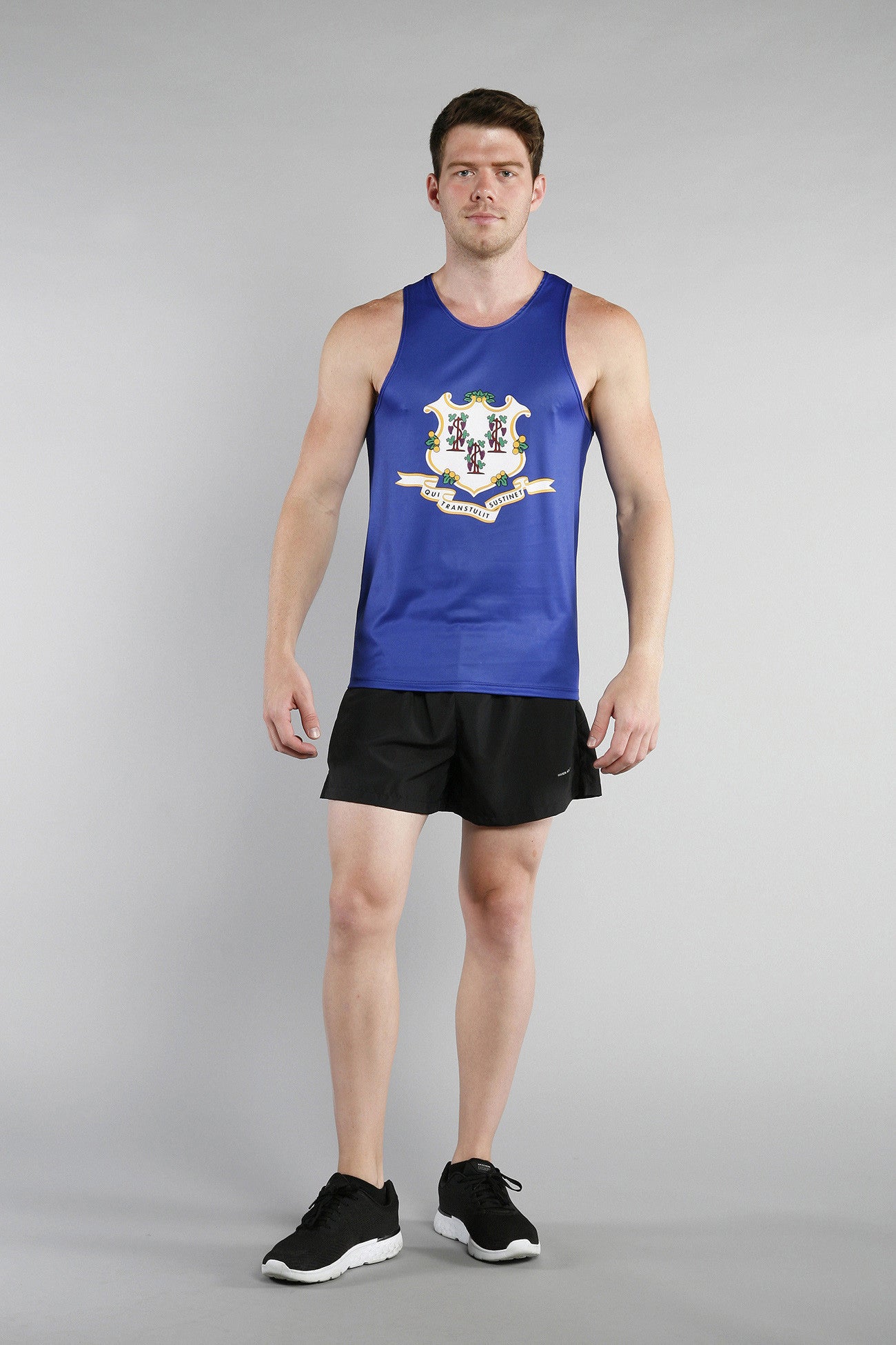 MEN'S PRINTED SINGLET- CONNECTICUT - BOAUSA