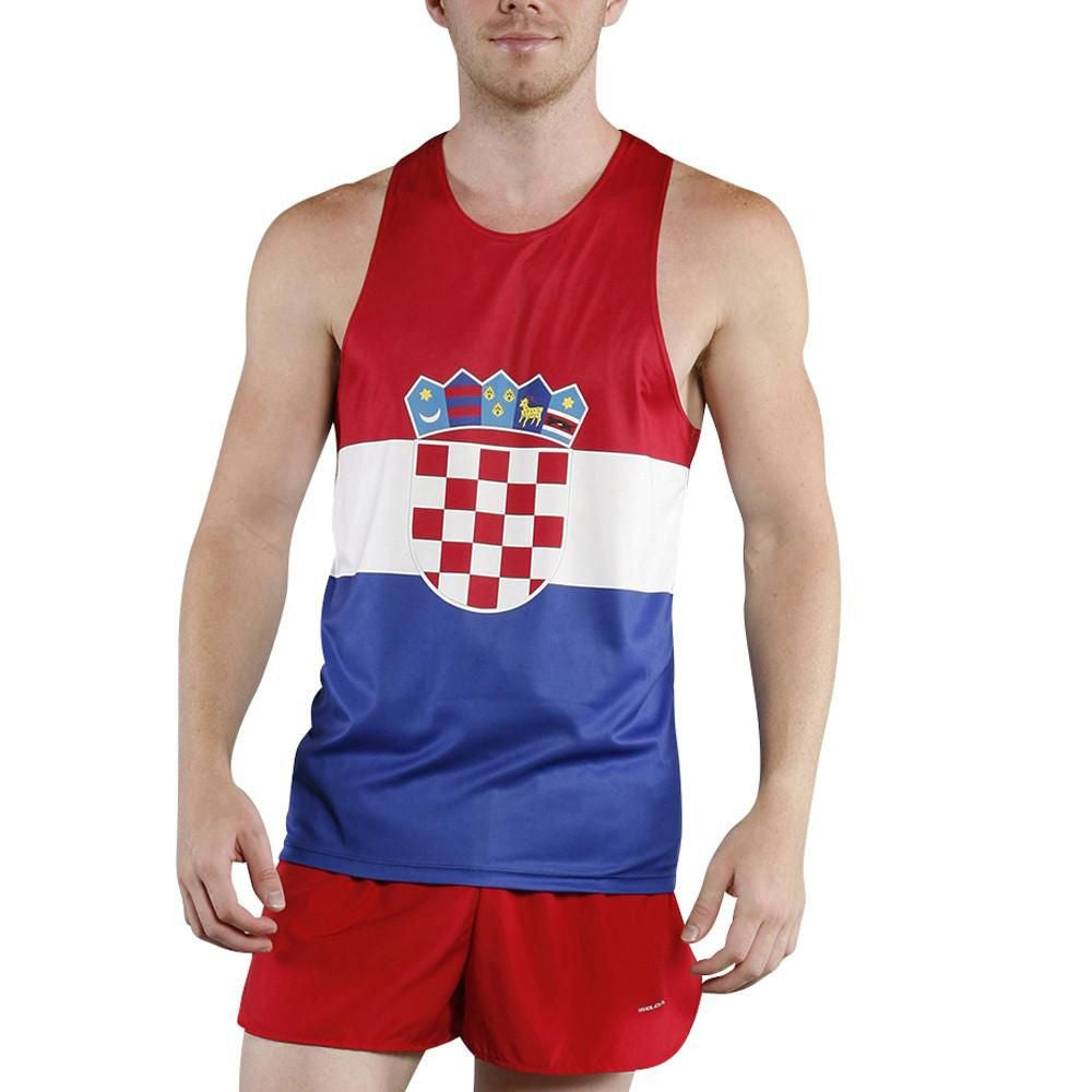 Men's Competitor Lite Printed Singlet - Croatia