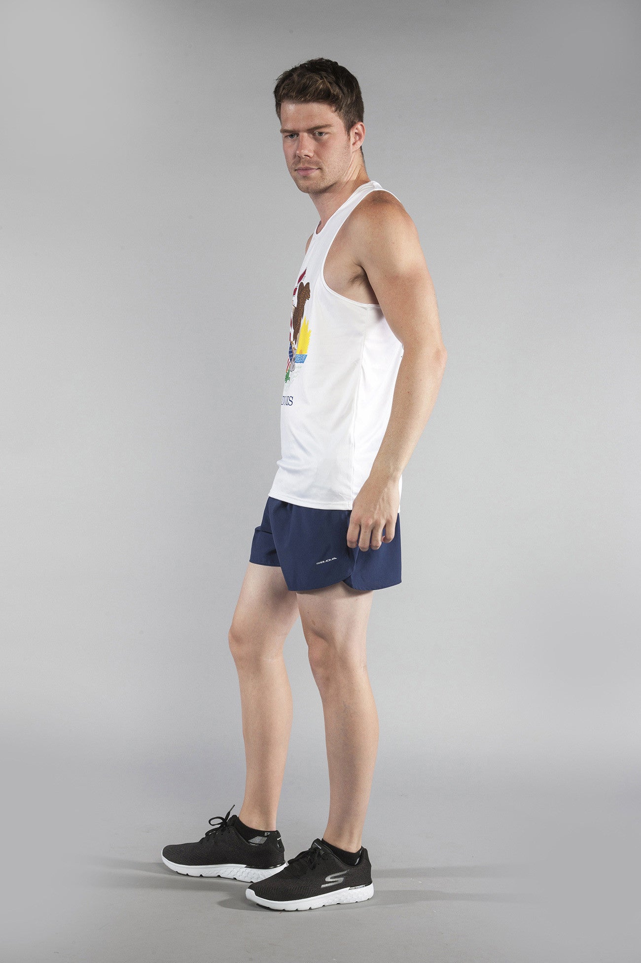 MEN'S PRINTED SINGLET- ILLINOIS - BOAUSA