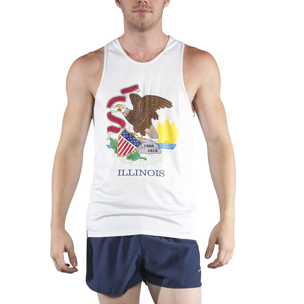 Men's Competitor Lite Printed Singlet [G-I] - Illinois