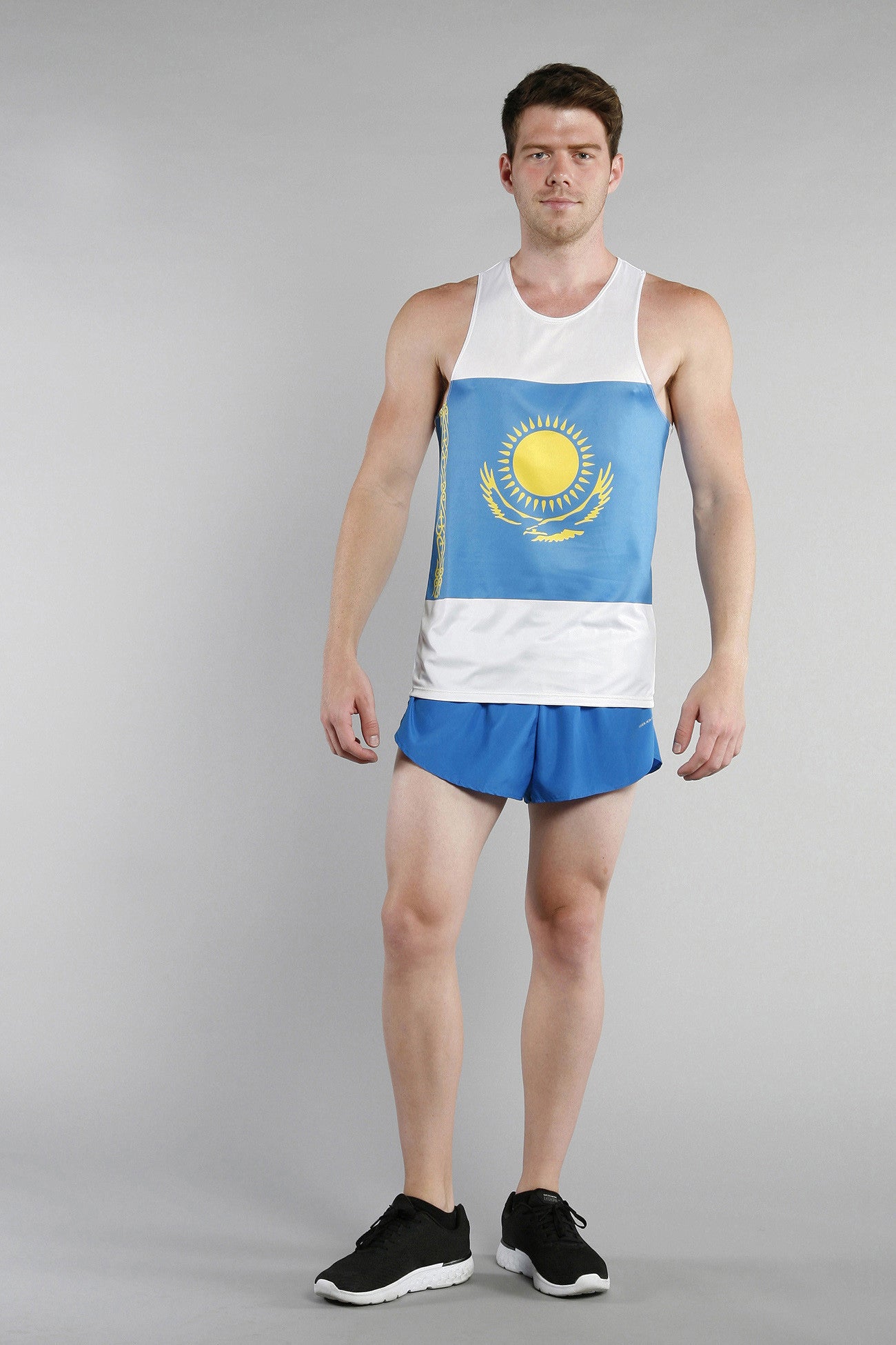 MEN'S PRINTED SINGLET- KAZAKHSTAN - BOAUSA