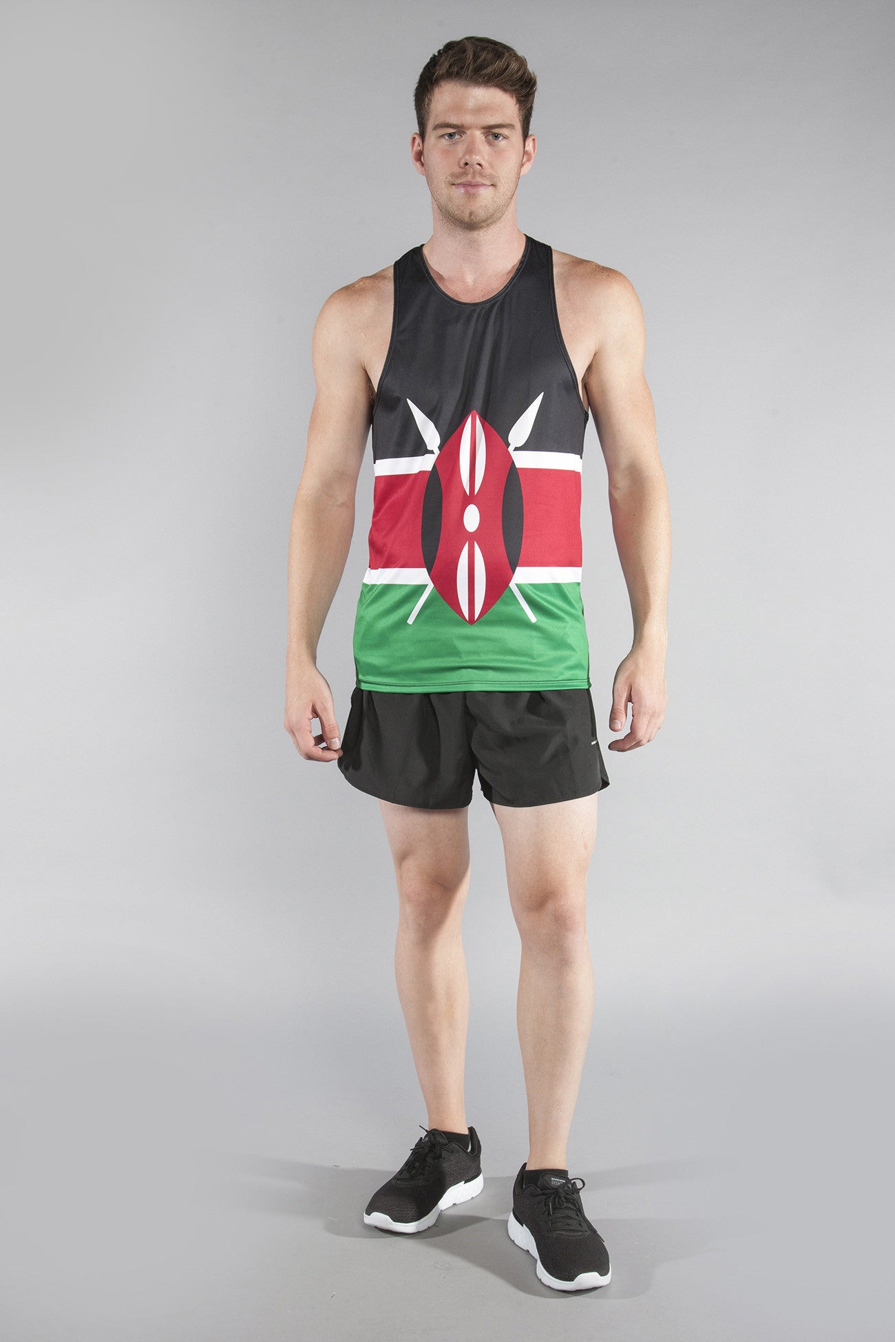 MEN'S PRINTED SINGLET- KENYA - BOAUSA