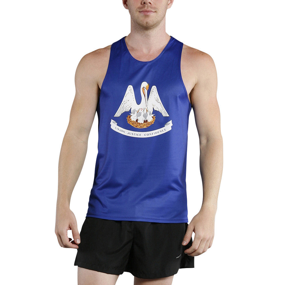 Men's Competitor Lite Printed Singlet - Louisiana