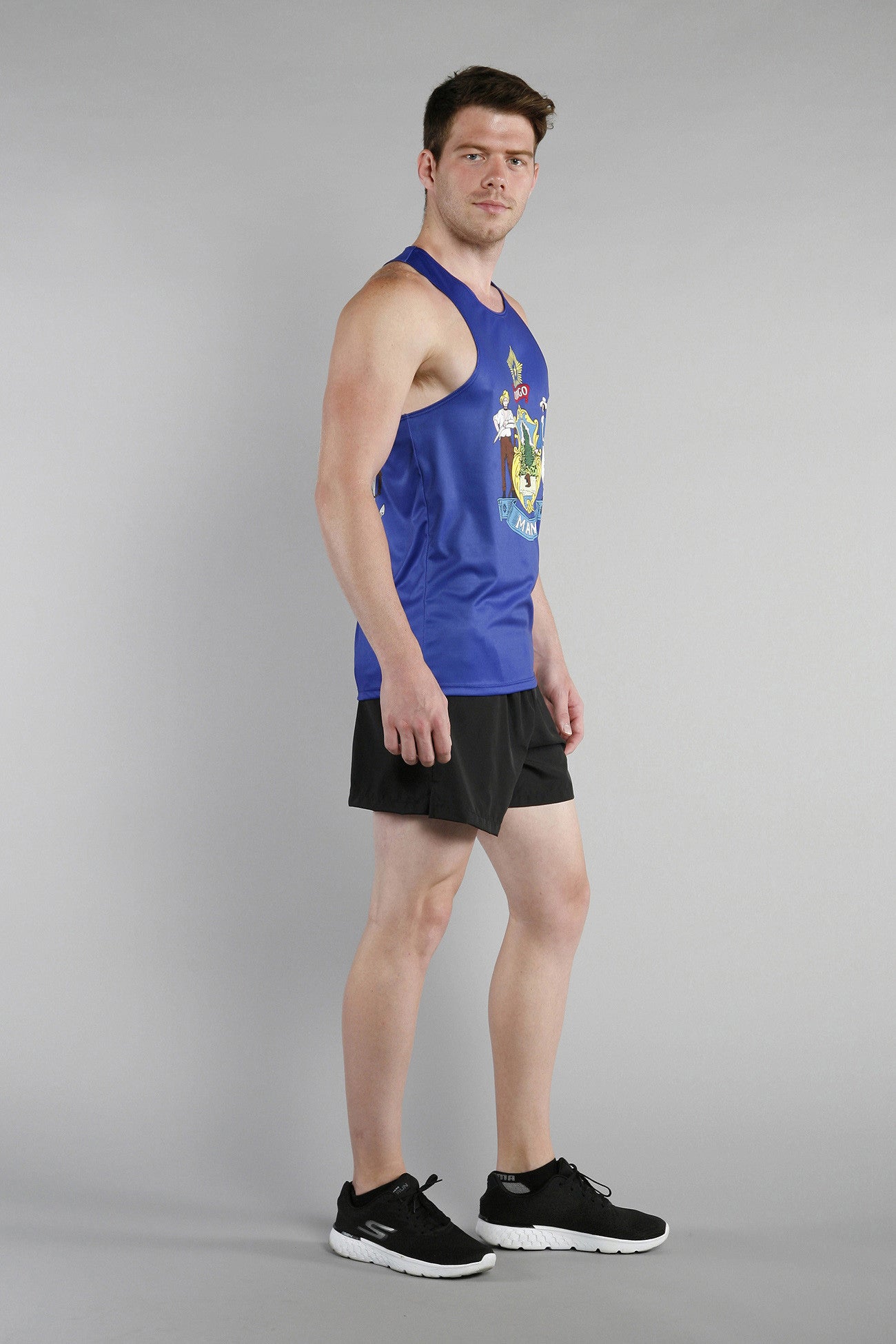 MEN'S PRINTED SINGLET- MAINE - BOAUSA