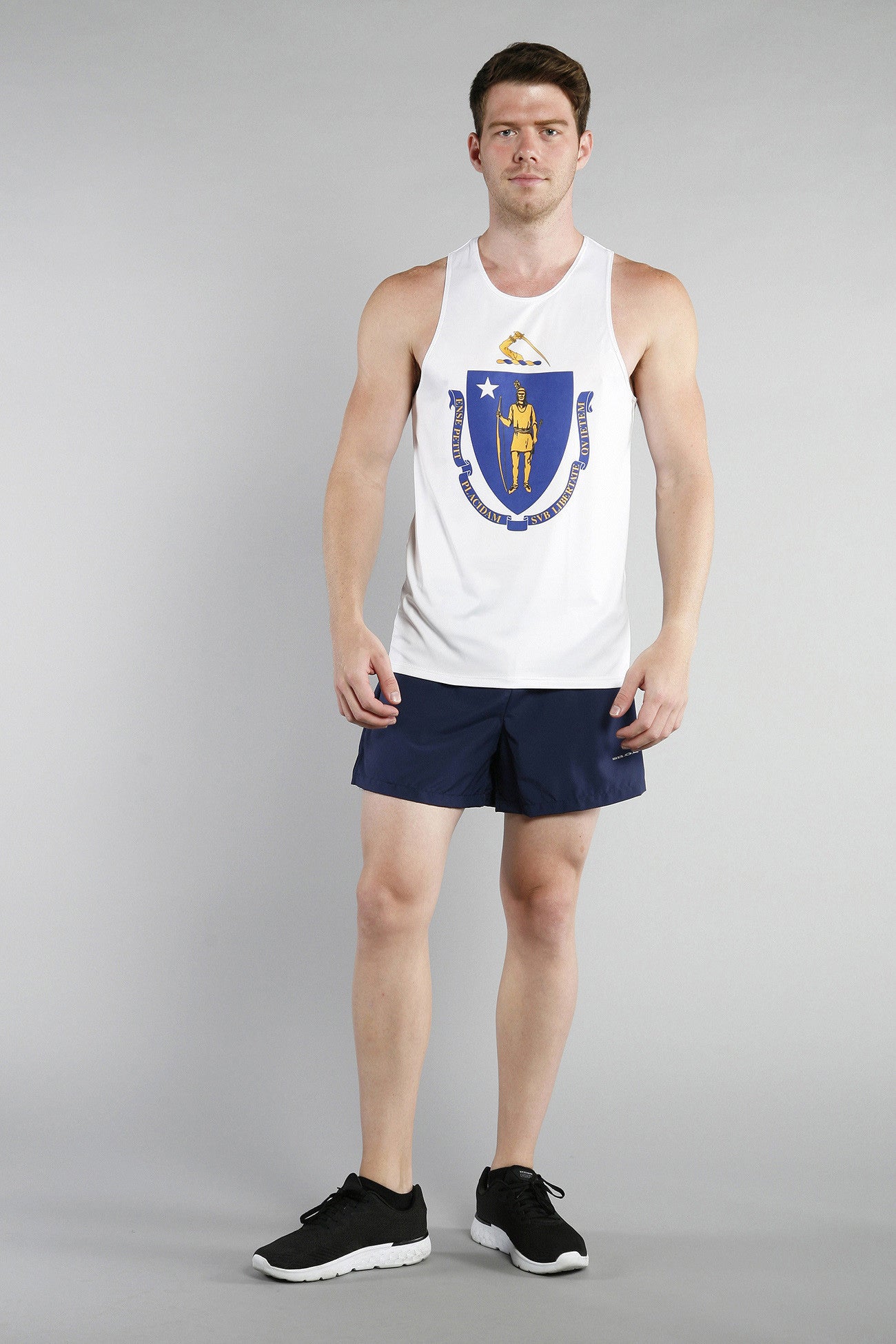 MEN'S PRINTED SINGLET- MASSACHUSETTS - BOAUSA