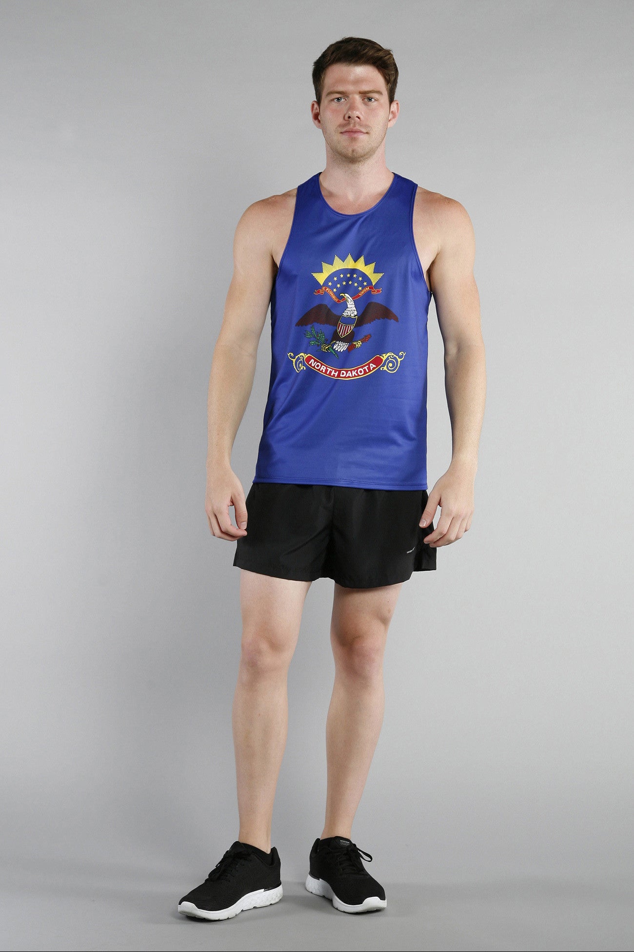 MEN'S PRINTED SINGLET- NORTH DAKOTA - BOAUSA