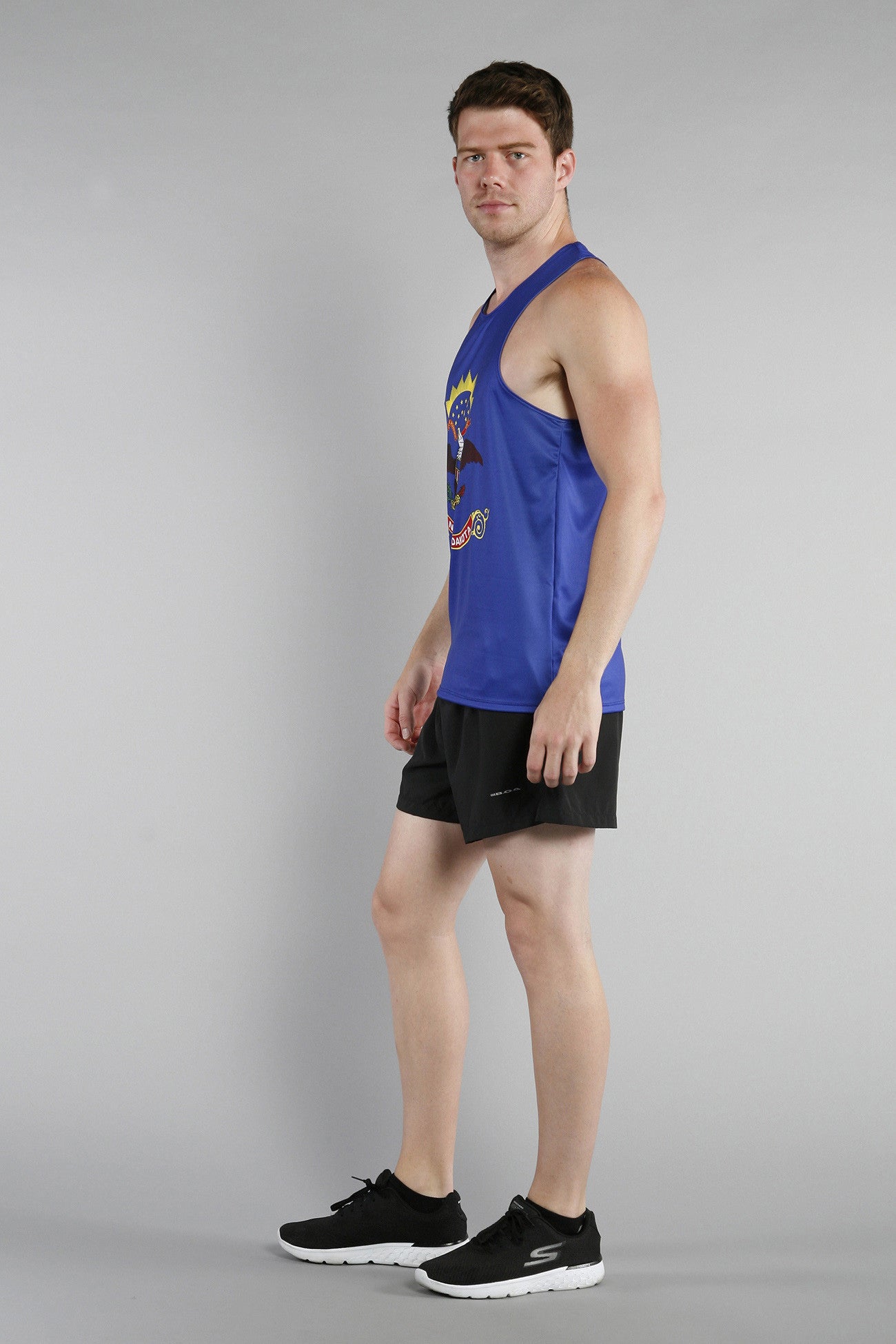 MEN'S PRINTED SINGLET- NORTH DAKOTA - BOAUSA