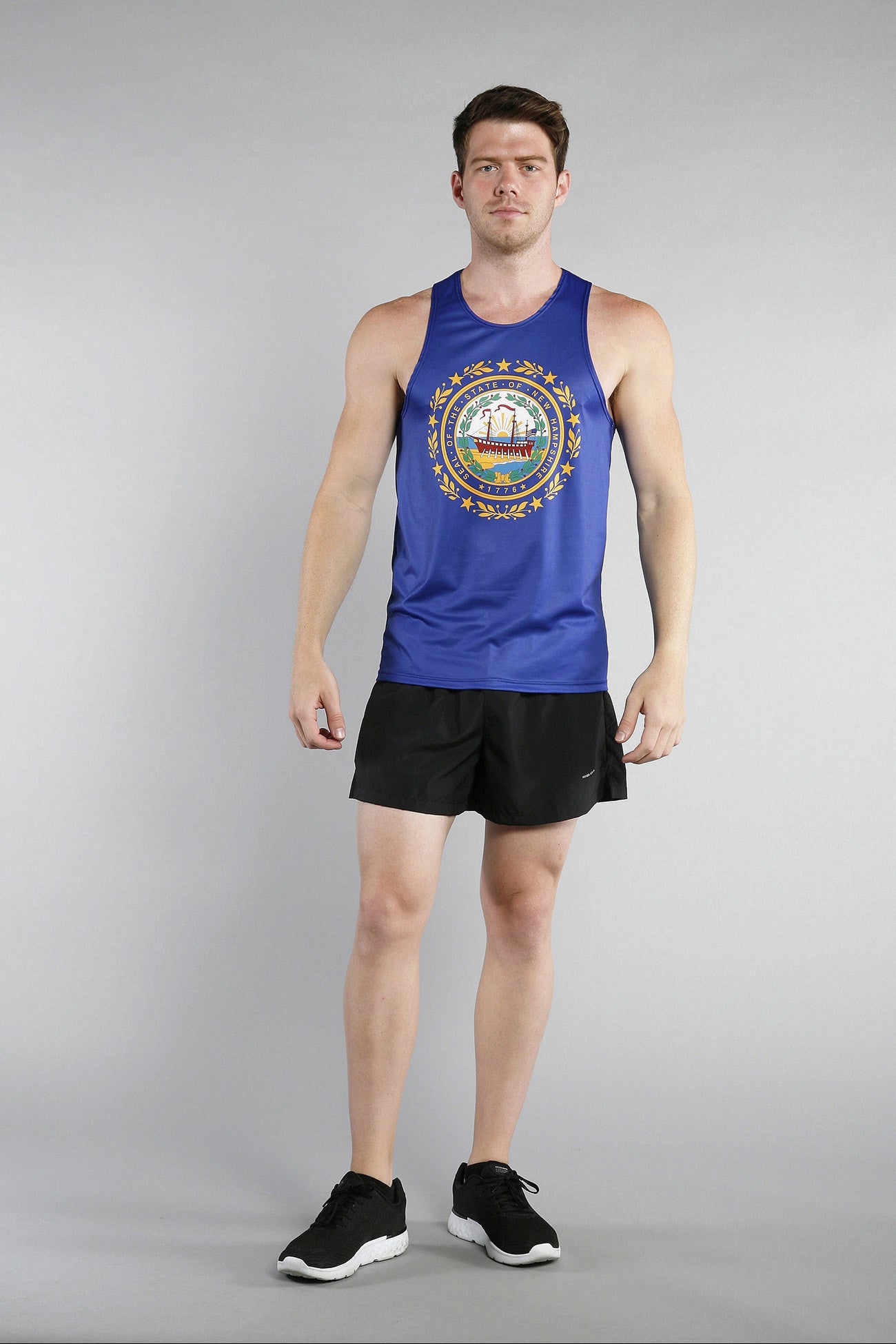 MEN'S PRINTED SINGLET- NEW HAMPSHIRE - BOAUSA