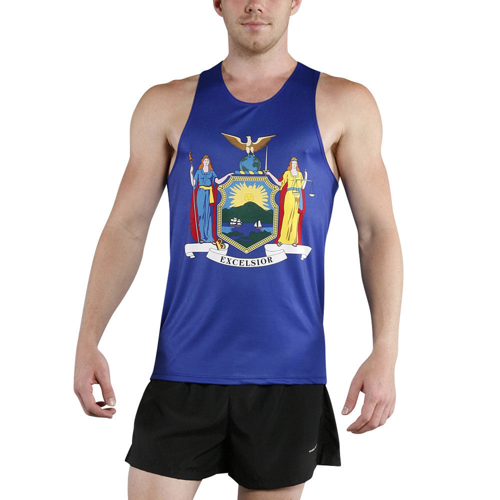 Men's Competitor Lite Printed Singlet - New York