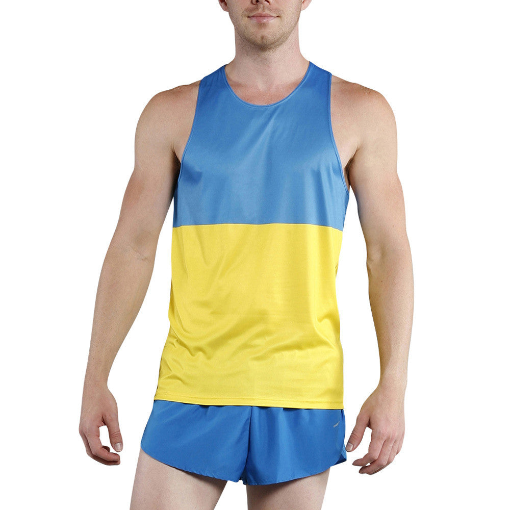 Men's Competitor Lite Printed Singlet - Ukraine