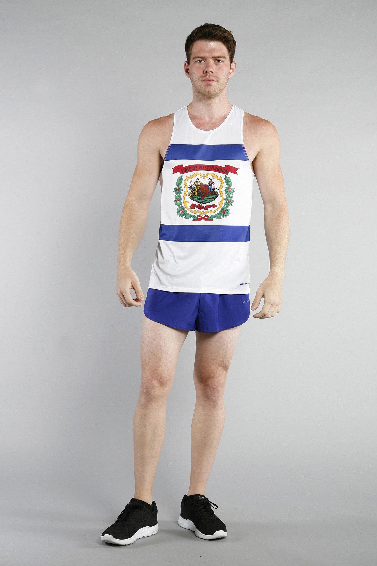 MEN'S PRINTED SINGLET- W. VIRGINIA - BOAUSA