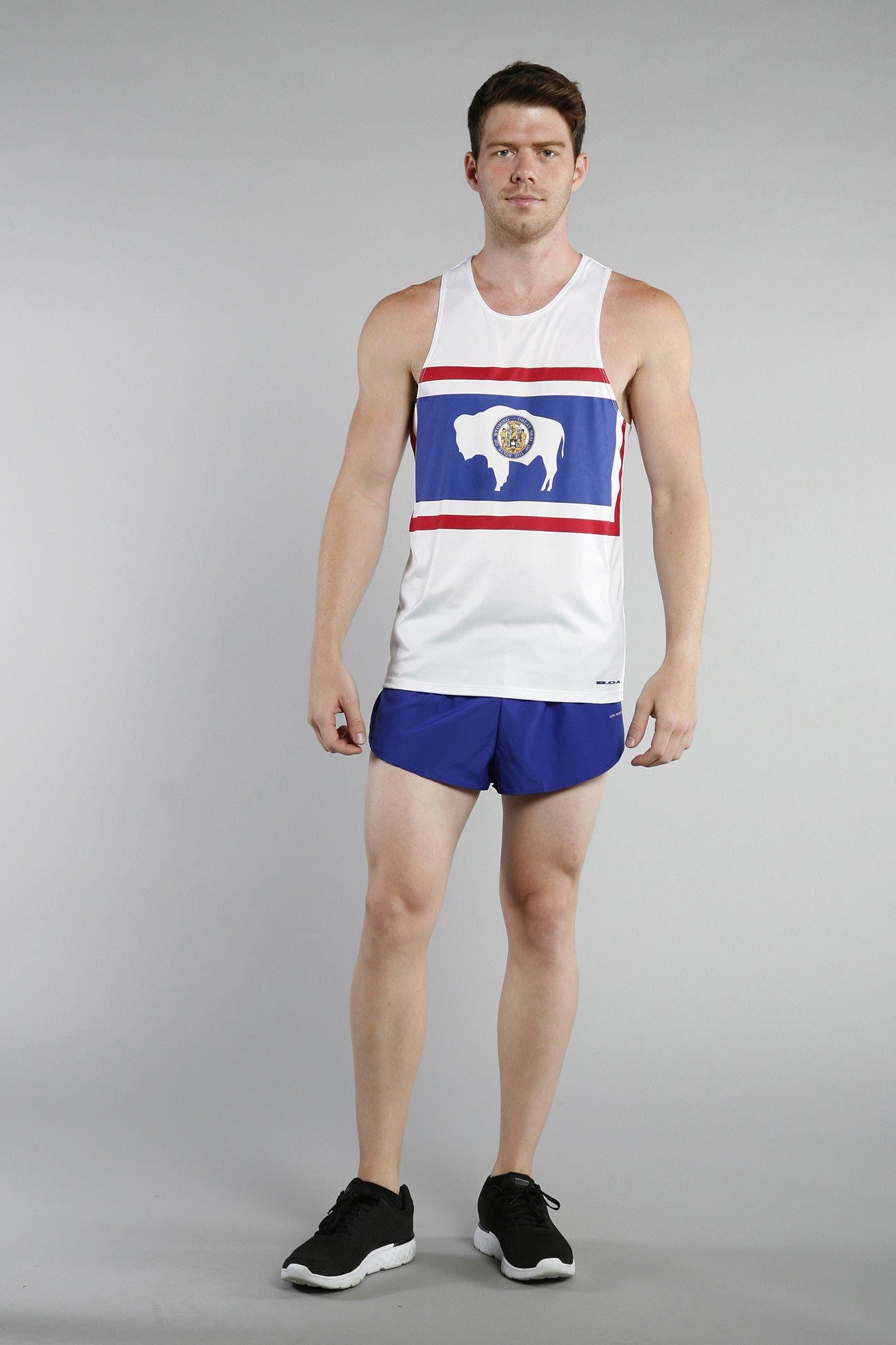 MEN'S PRINTED SINGLET- WYOMING - BOAUSA