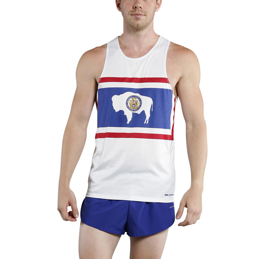 Men's Competitor Lite Printed Singlet - Wyoming